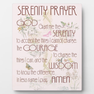 Serenity Prayer Fotoplaat