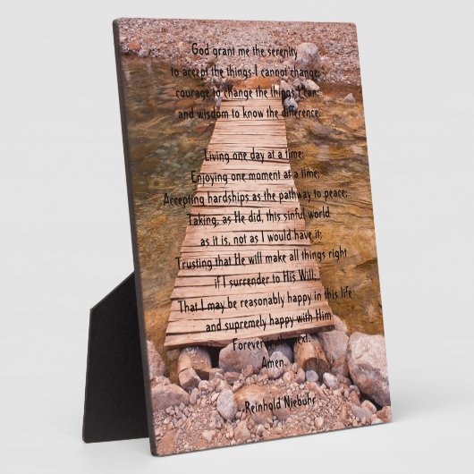 Serenity Prayer Fotoplaat (Zijkant)