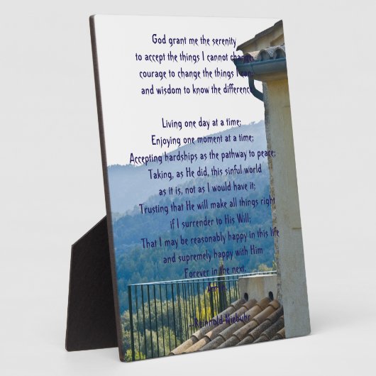 Serenity Prayer Fotoplaat (Zijkant)