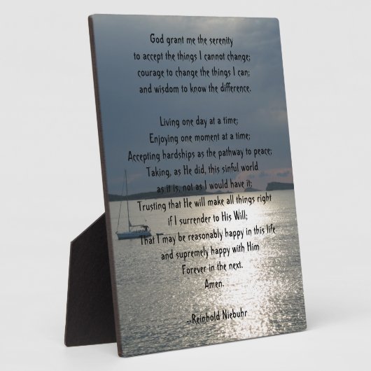 Serenity Prayer Fotoplaat (Zijkant)