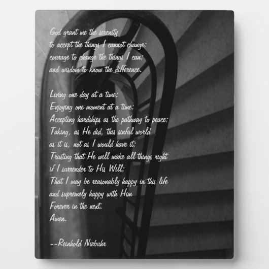 Serenity Prayer Fotoplaat (Voorkant)