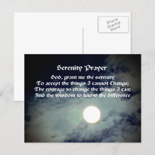 Serenity Prayer Full Moon Inspirerend Briefkaart