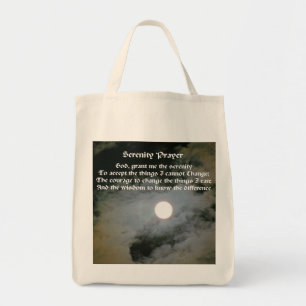 Serenity Prayer Full Moon Inspirerend Canvas tas
