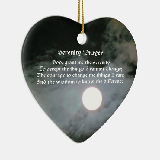 Serenity Prayer Full Moon Inspirerend Keramisch Ornament (Rechts)