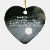 Serenity Prayer Full Moon Inspirerend Keramisch Ornament (Voorkant)