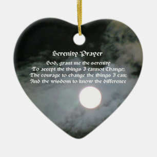 Serenity Prayer Full Moon Inspirerend Keramisch Ornament
