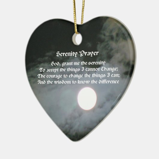 Serenity Prayer Full Moon Inspirerend Keramisch Ornament (Links)