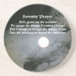 Serenity Prayer Full Moon Inspirerend Onderzetter