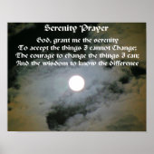 Serenity Prayer Full Moon Inspirerend Poster (Voorkant)