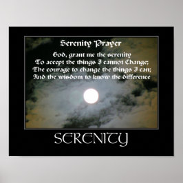 Serenity Prayer Full Moon Inspirerend Poster