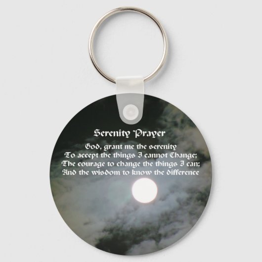 Serenity Prayer Full Moon Inspirerend Sleutelhange Sleutelhanger (Voorkant)