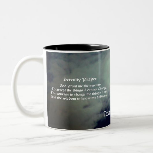 Serenity Prayer Full Moon Inspirerend Tweekleurige Koffiemok (Links)