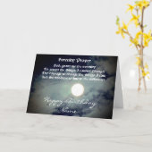 Serenity Prayer Full Moon Personalized Birthday Kaart (Gele Bloem)