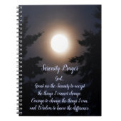 Serenity Prayer Full Moon Rising Notitieboek (Voorkant)