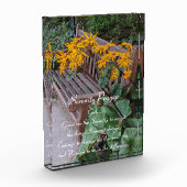 Serenity Prayer Garden Bench Floral Fotoblokken (Links)