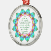 Serenity Prayer, gecentreerd in 12 petale ontwerpb Metalen Ornament (Links)