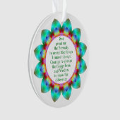 Serenity Prayer, gecentreerd in 12 petale ontwerpb Ornament (voorkant)