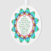 Serenity Prayer, gecentreerd in 12 petale ontwerpb Ornament (voorkant)