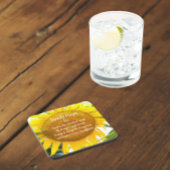 Serenity Prayer Geel Zonnebloem Bloemen Bier Onderzetter