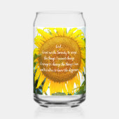Serenity Prayer Geel Zonnebloem Bloemen Blikvorm Glas (Voorkant)