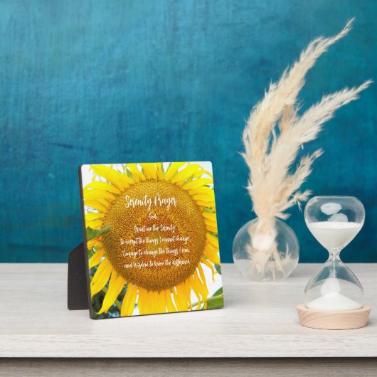 Serenity Prayer Geel Zonnebloem Bloemen Fotoplaat (Insitu)