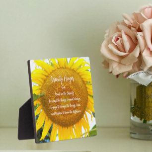 Serenity Prayer Geel Zonnebloem Bloemen Fotoplaat