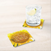 Serenity Prayer Geel Zonnebloem Bloemen Kartonnen Onderzetters (Insitu)