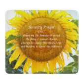 Serenity Prayer Geel Zonnebloem Bloemen Snijplank (Voorkant)