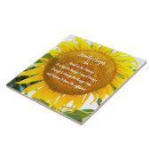 Serenity Prayer Geel Zonnebloem Bloemen Tegeltje (Zijkant)