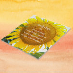 Serenity Prayer Geel Zonnebloem Bloemen Tegeltje<br><div class="desc">Keramische tegel met het foto-afbeelding van een felgele zonnebloem bloei samen met de inspirerend woorden van het sereniteitsgebed gedrukt in wit,  gestileerd script. Een mooi,  bloemig ontwerp! Selecteer de grootte van uw tegel. Een leuk cadeau voor familie en vrienden!</div>
