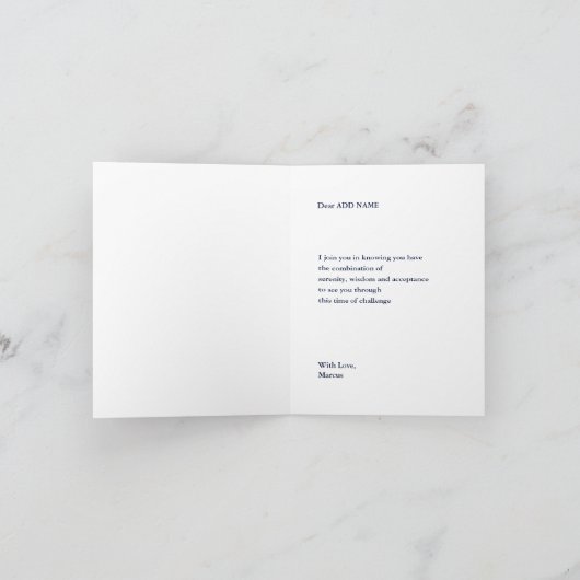 Serenity Prayer Gelukskaart Kaart (Binnen)