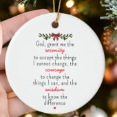 Serenity Prayer Gepersonaliseerde Kerst Keramisch Ornament