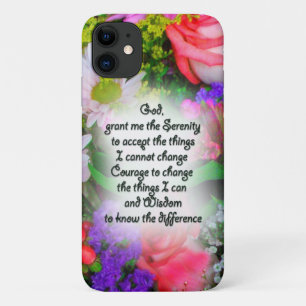 Serenity Prayer, geschreven in Center of Bouquet Case-Mate iPhone Case