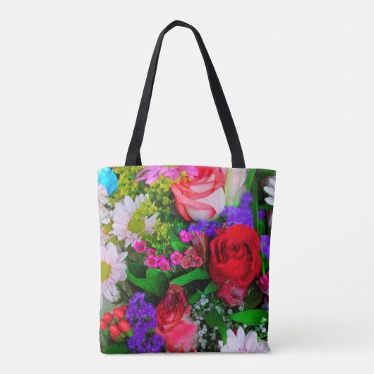 Serenity Prayer, geschreven in Center of Bouquet Tote Bag (Achterkant)