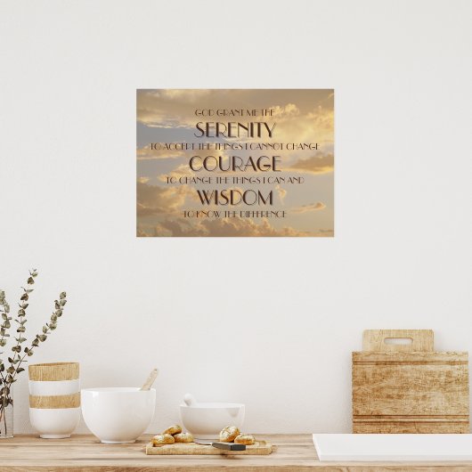 Serenity Prayer GgloSky Poster (Keuken)