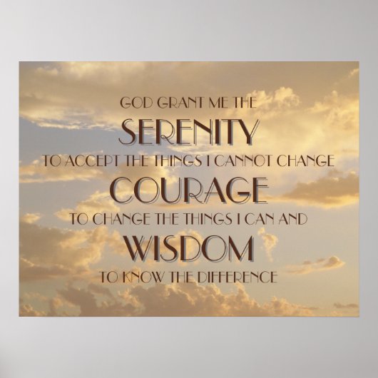 Serenity Prayer GgloSky Poster (Voorkant)