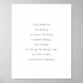 Serenity Prayer, God inbegrepen Poster (Voorkant)