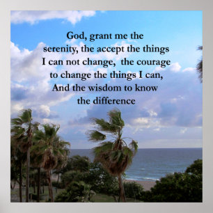 SERENITY PRAYER "GOD LEVERT ME DE SERENITEIT" POSTER