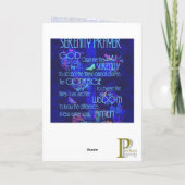 Serenity Prayer Grafische Kunst Kaart (Achterkant)