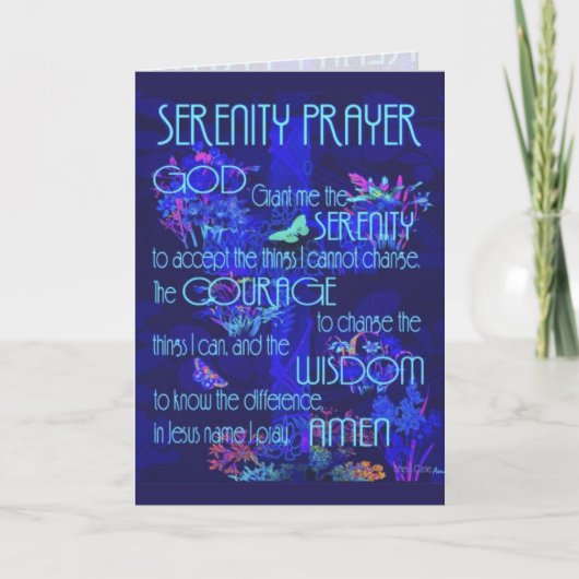 Serenity Prayer Grafische Kunst Kaart (Voorkant)