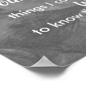 Serenity prayer gray and white natlure art  poster (Hoek)