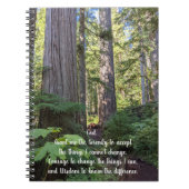 Serenity Prayer Groene bos Notitieboek (Voorkant)