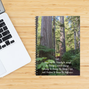 Serenity Prayer Groene bos Notitieboek