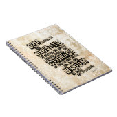 Serenity Prayer: Grunge Black & Tan, herstel Notitieboek (Rechterzijde)