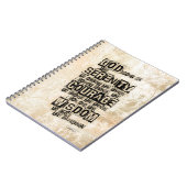 Serenity Prayer: Grunge Black & Tan, herstel Notitieboek (Linkerzijde)