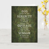 Serenity Prayer: Grunge, Camouflage, Recovery Kaart (Gele Bloem)