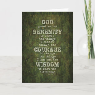 Serenity Prayer: Grunge, Camouflage, Recovery Kaart