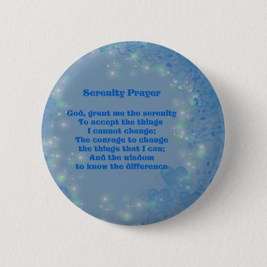 Serenity Prayer Hearts Inspirerend Button (Voorkant)
