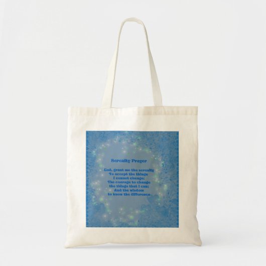 Serenity Prayer Hearts Inspirerend Tote Bag (Voorkant)
