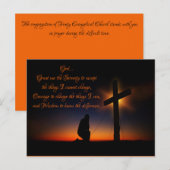 Serenity Prayer Heilig Kruis bij zonsondergang Briefkaart (Voorkant / Achterkant)